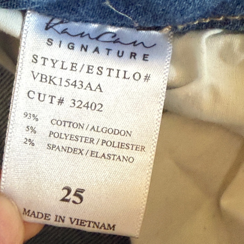 KanCan Light Blue Distressed Skinny Jeans, size 25 - Picture 6 of 9